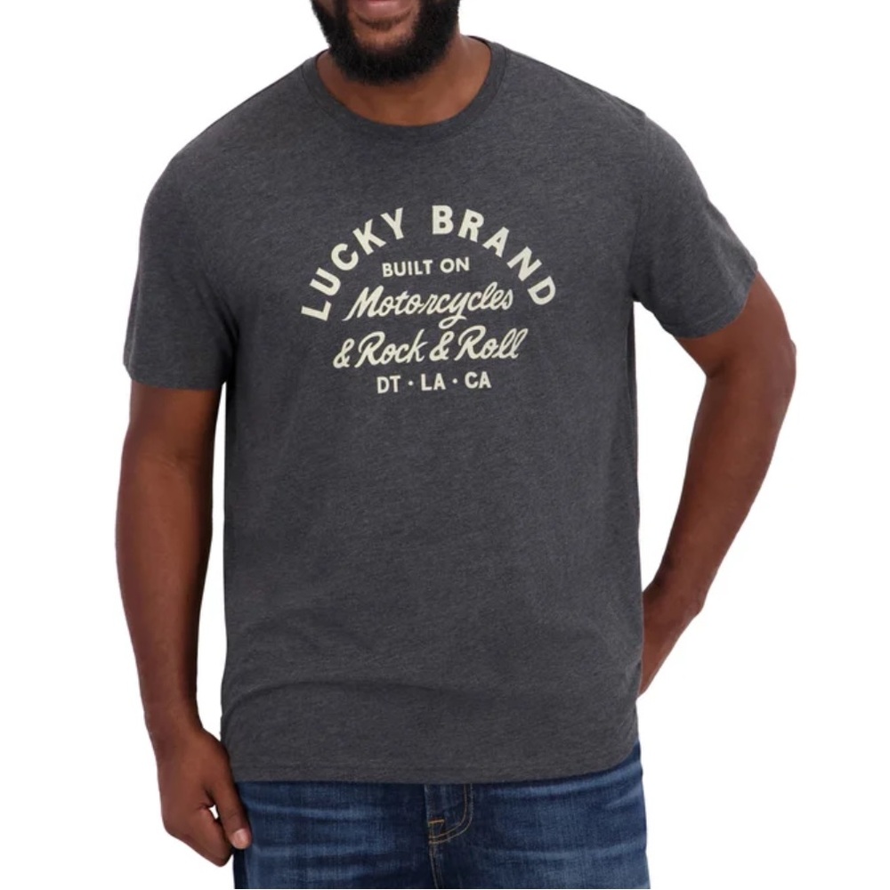 Lucky Men’s Graphic Tee Motorcycle Rock & Roll NWT